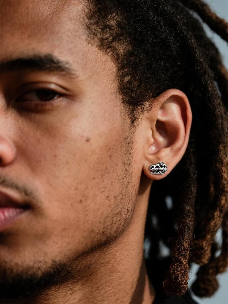 U7 Dragon Earrings Stainless Steel/18K Gold/Black/S925 Sterling Silver Hoop Earrings for Men Women, Personalized Punk Rock Huggie Earrings, Hypoallergenic - Image 2